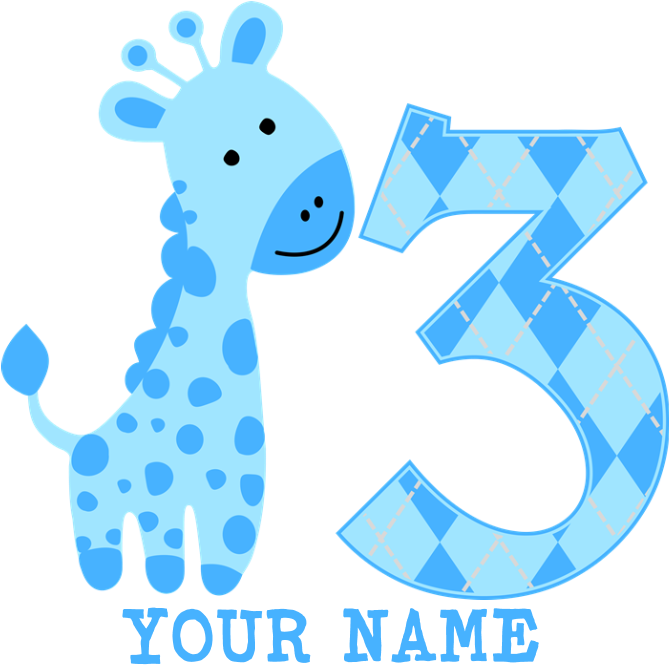 Clipart Swimming Giraffe - Blue Baby Giraffe Clipart - Png Download (700x700), Png Download