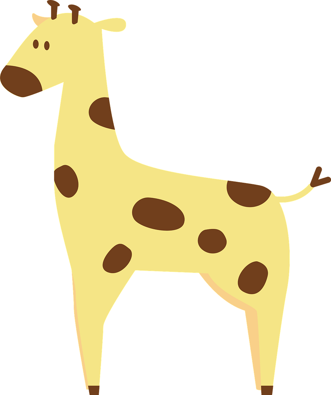 Giraffe Clipart (1072x1280), Png Download
