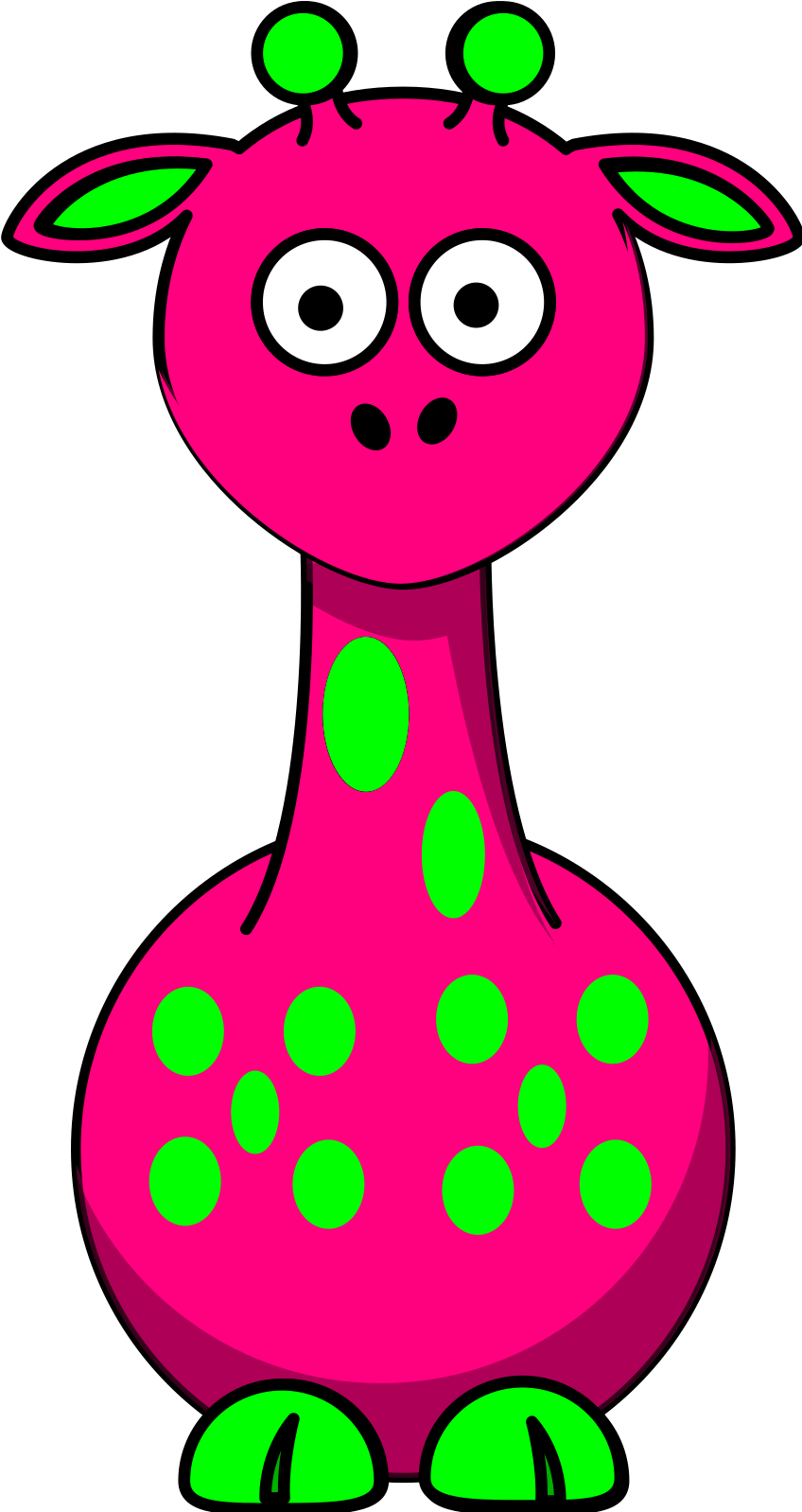 Hot Pink Giraffe Clipart (1600x1600), Png Download