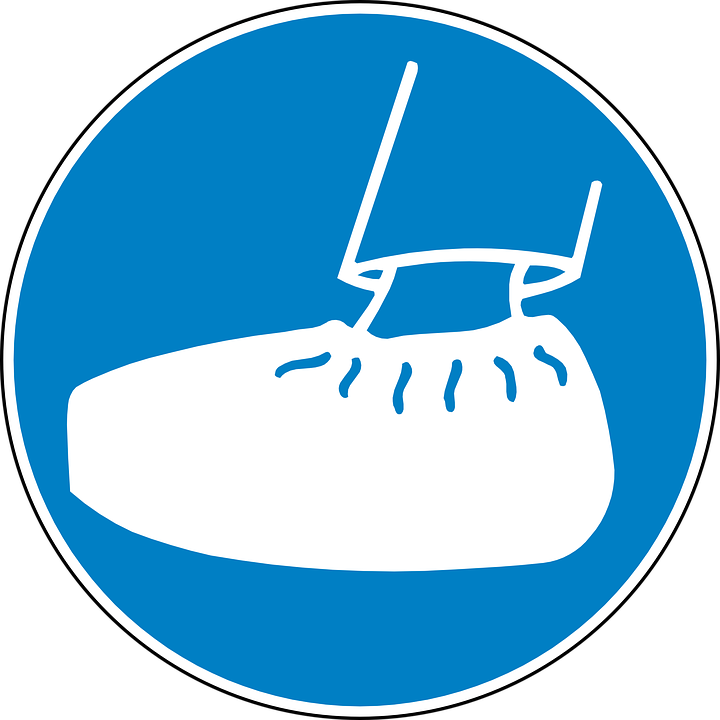 Transparent City Clip Art - Wear Shoe Cover Sign - Png Download (720x720), Png Download