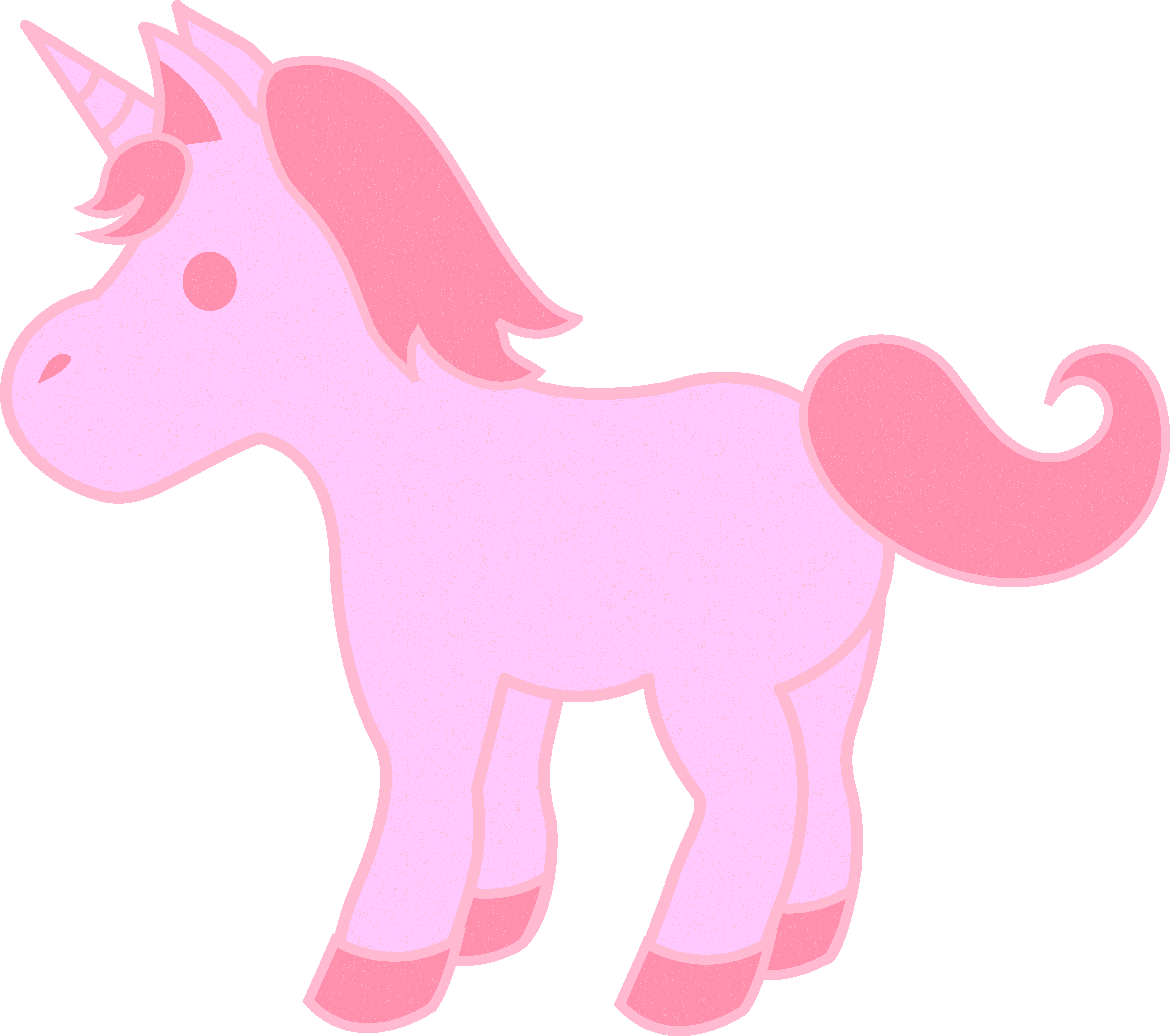 Unicorn Clipart Png - Cute Horse Clip Art Transparent Png (4928x4366), Png Download