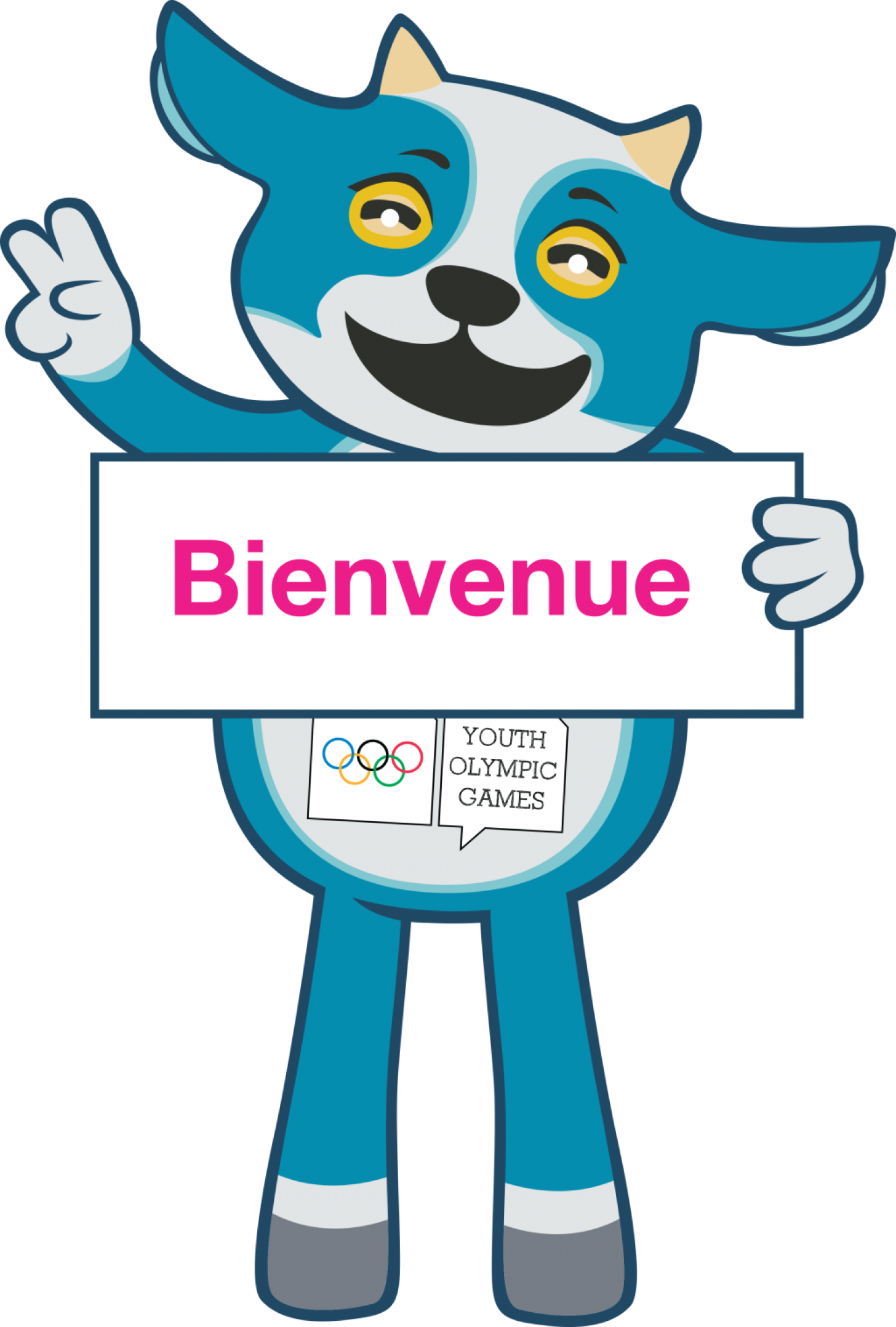 Youth Winter Olympics 2020 Mascot Clipart (1456x2156), Png Download