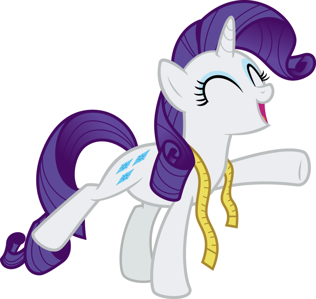 Unicorn Clipart Happy - Pony Friendship Is Magic Rarity - Png Download (1083x1024), Png Download