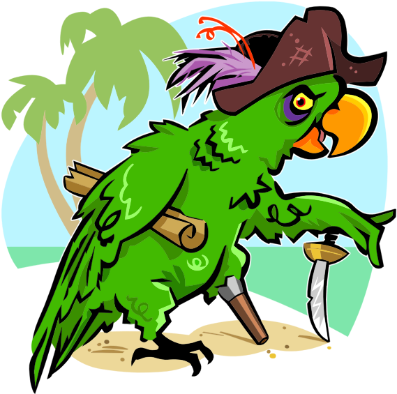 Parrot Pirate - Pirate Parrot Clip Art - Png Download (600x600), Png Download