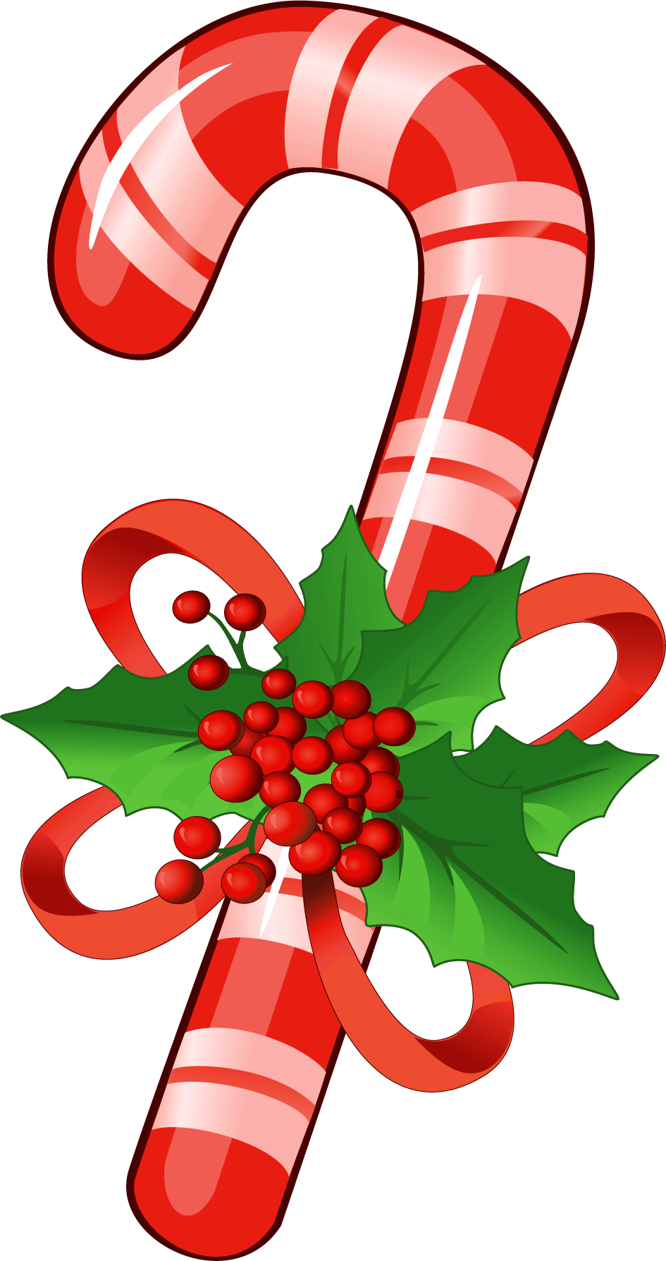 Candy Cane Clipart - Christmas Candy Cane Cartoon - Png Download (945x1788), Png Download