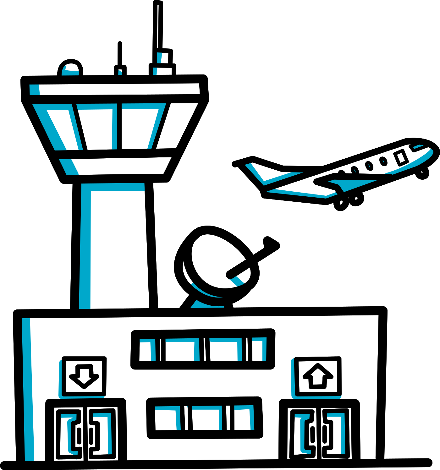 Building Videoscribe Clip Art - Airport Clipart Png Transparent Png (1400x1496), Png Download