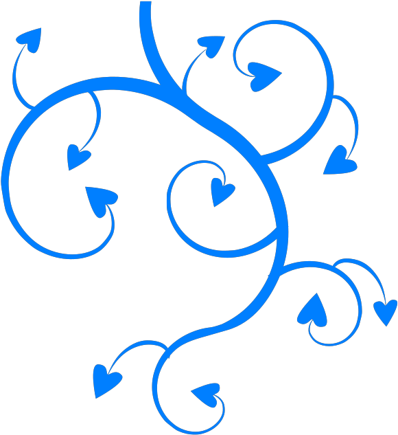 Blue Hearts Swirls Leaves Svg Clip Arts - Love Couple Clipart Png Transparent Png (1024x1024), Png Download