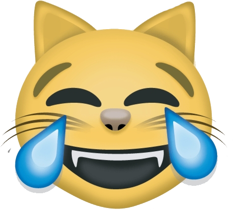 Laughing Emoji Png Clipart - Cat Face With Tears Of Emoji Transparent Png (820x565), Png Download
