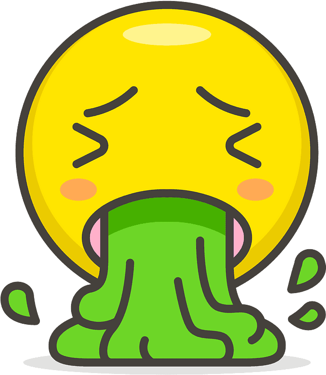 Face Vomiting Emoji Clipart - Vomiting Emoji - Png Download (800x800), Png Download