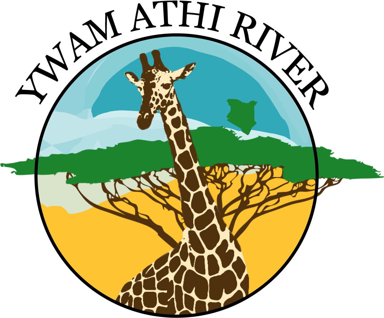 Ywam Athi River - Giraffidae Clipart (1255x1165), Png Download