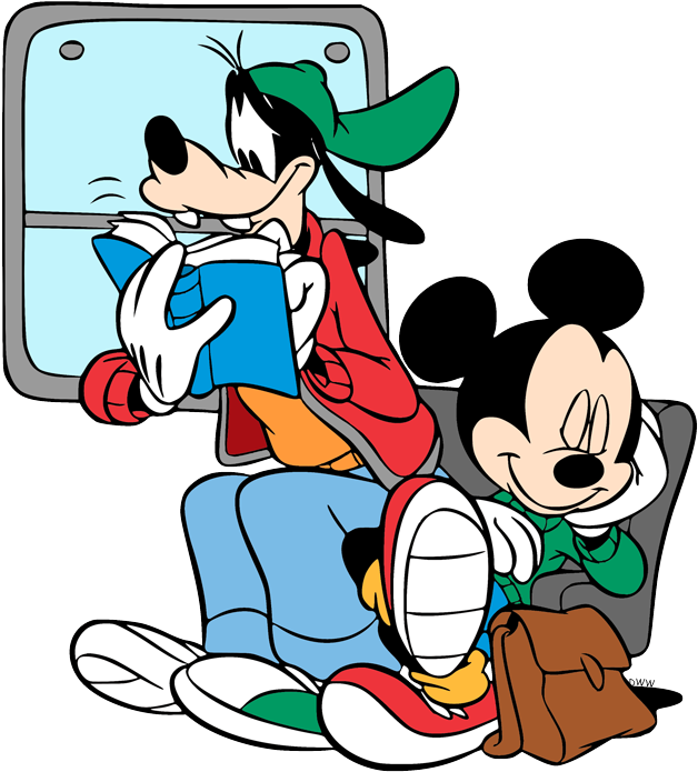 Dibujos De Mickey Mouse Yendo Al Colegio Clipart (637x701), Png Download