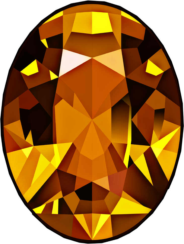 Jewel Clipart Orange Diamond - Transparent Background Blue Gem - Png Download (1024x1024), Png Download
