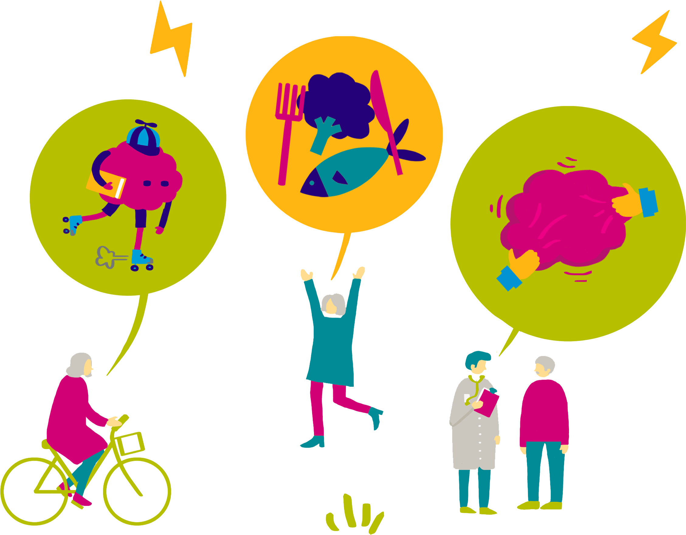 Cute Brain Clipart Png - Png Clipart Healthy Lifestyle Png Transparent Png (2257x1761), Png Download