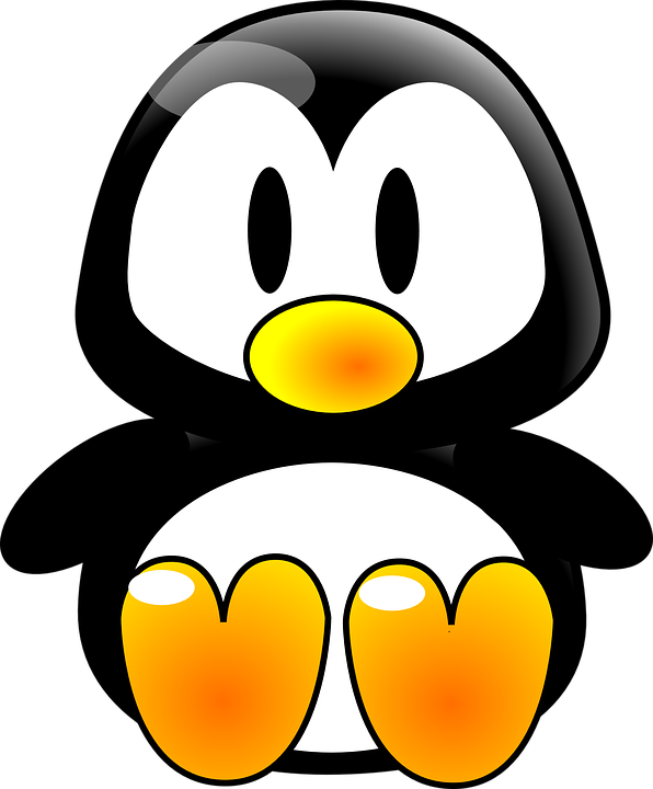 Baby Girl Penguin Clipart - Clip Art Penguin Cartoon - Png Download (596x720), Png Download