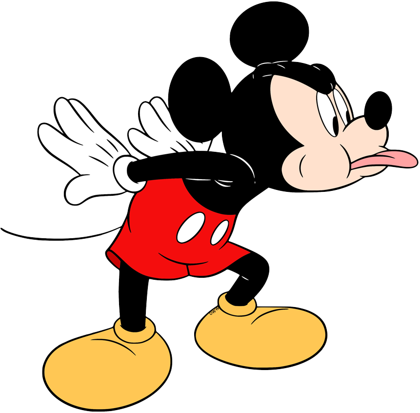 Mickey Mouse Tongue Out Clipart (861x846), Png Download