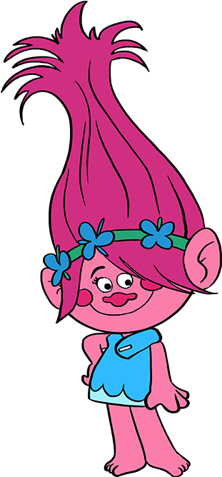 How To Draw Poppy From Trolls - Poppy From Trolls Drawing Clipart (680x678), Png Download