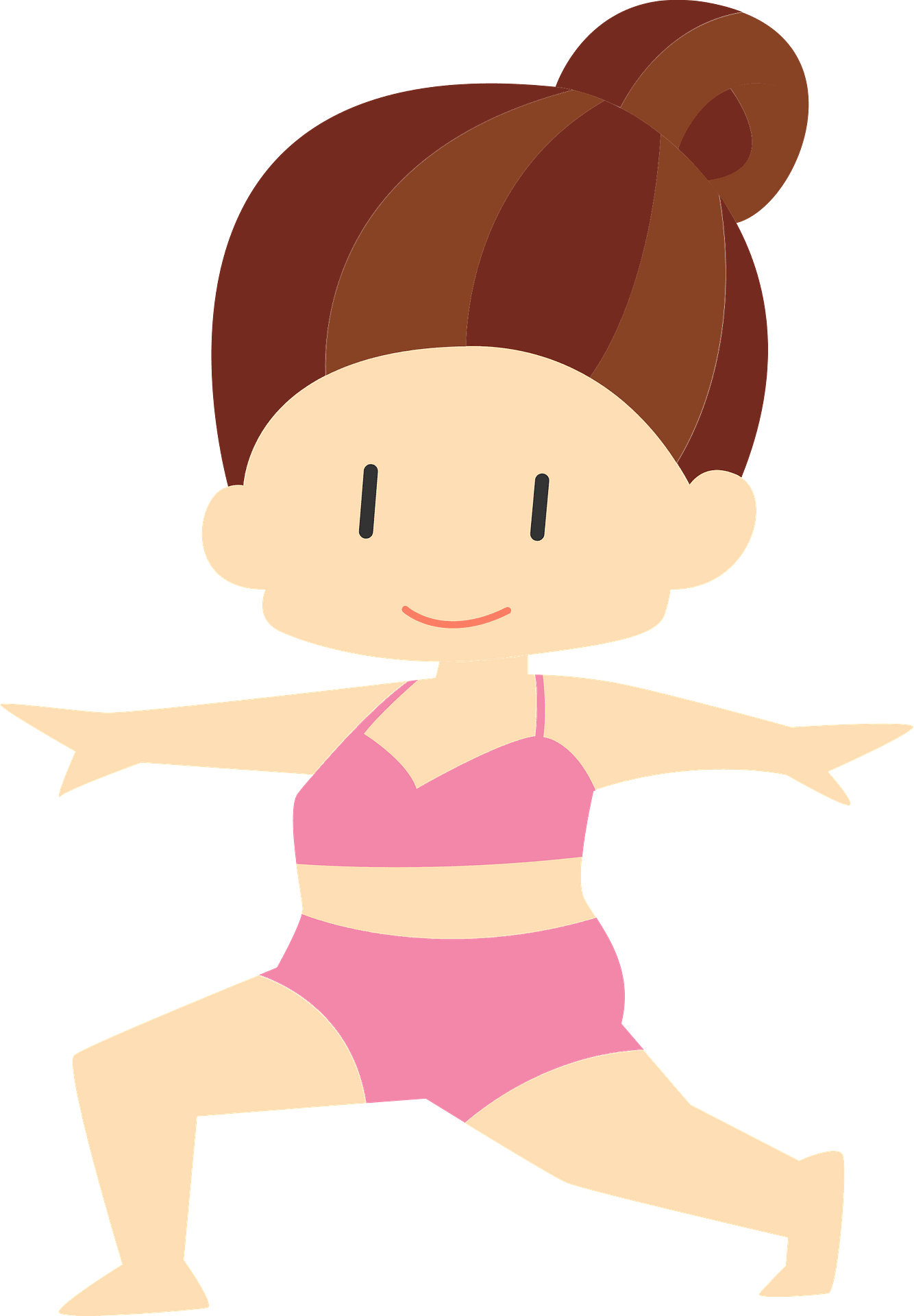 Fat Woman Yoga Clipart - Cartoon - Png Download (556x800), Png Download