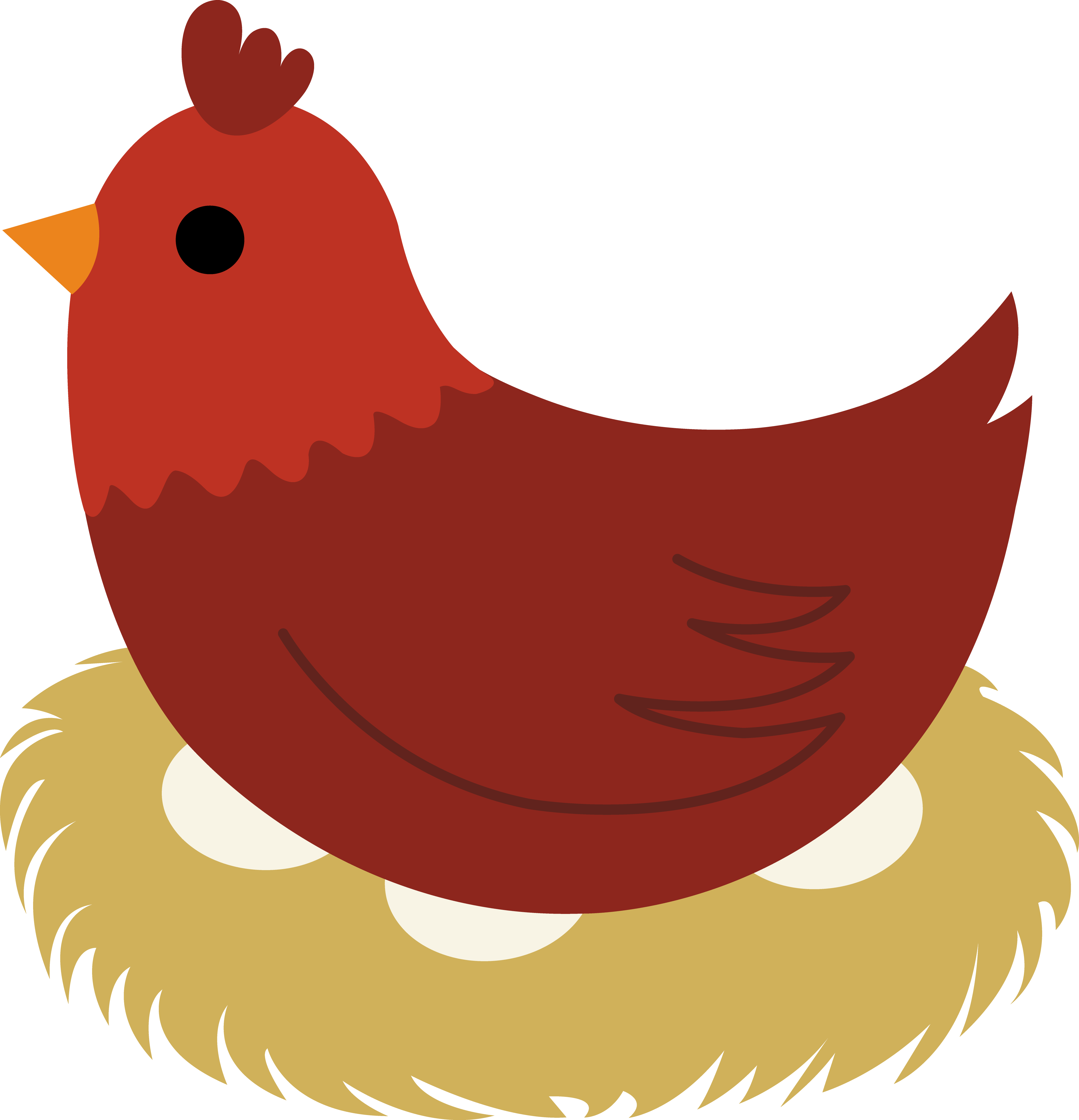 A Big Fat Hen - Little Red Hen Clipart - Png Download (4335x4500), Png Download