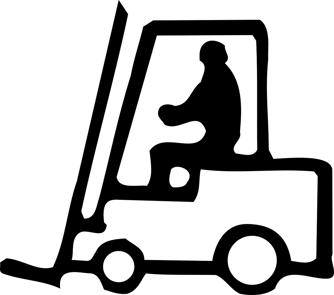 Forklift Clip Art At Clker - Forklift Clipart - Png Download (600x531), Png Download