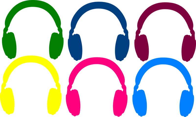 Audio Book Clipart Image Black And White Download The - Headphones Clipart Color - Png Download (800x481), Png Download