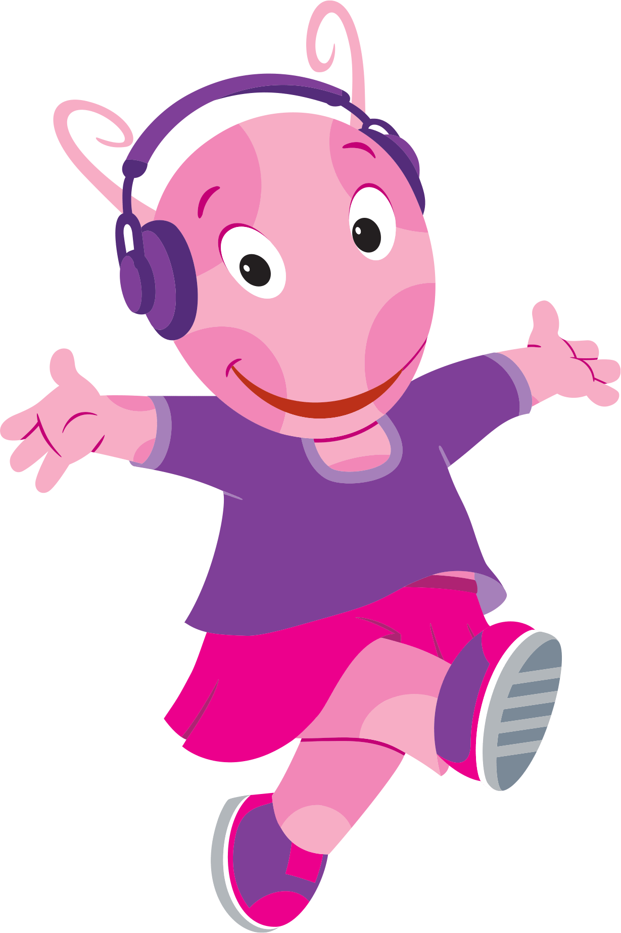 Uniqua To Music Transparent - Listening To Music Transparent Clipart (1229x1846), Png Download
