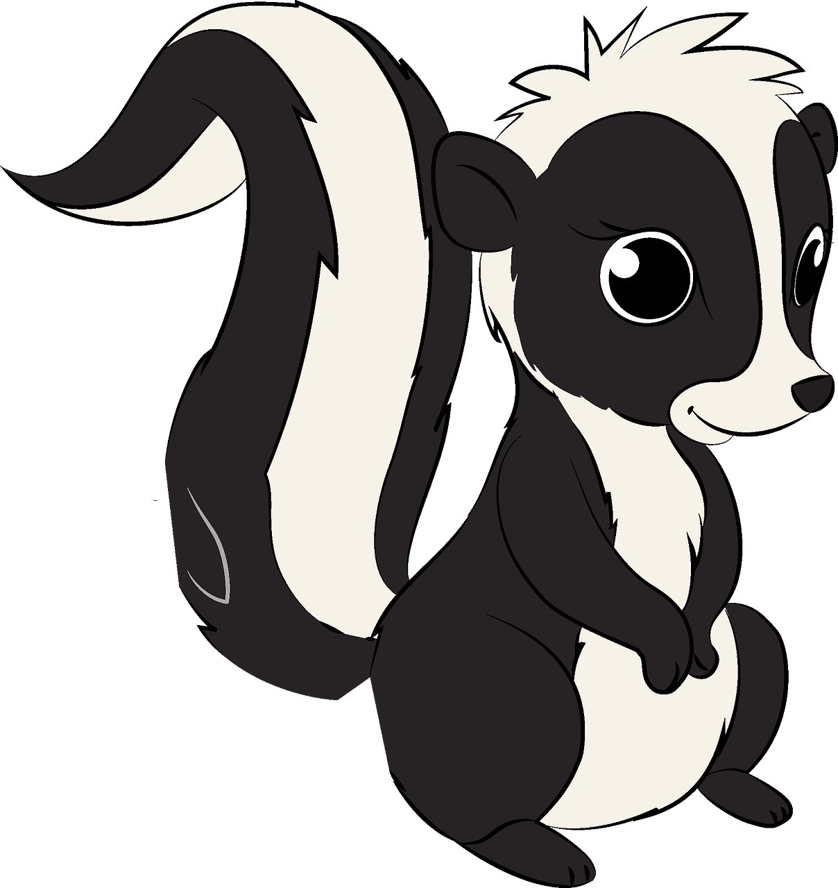 Skunk Clipart Free - Skunk Clipart - Png Download (1208x1280), Png Download