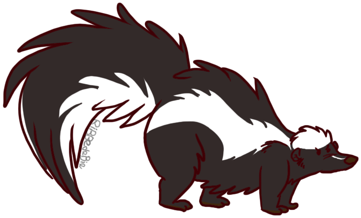 Smell Clipart Skunk - Transparent Skunk Art - Png Download (729x450), Png Download