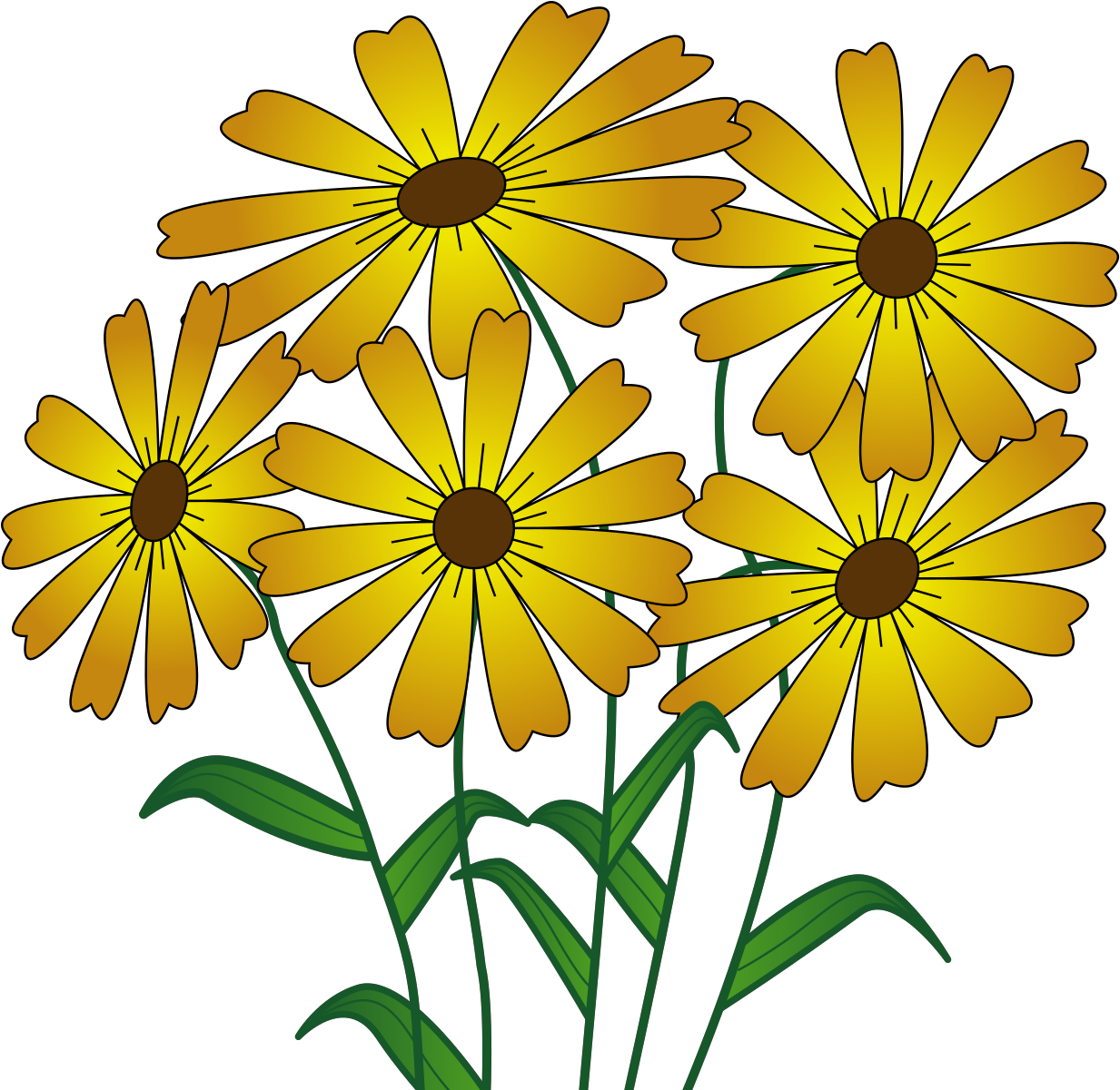 Simple Flower Cartoon Drawing Clipart (1600x1600), Png Download
