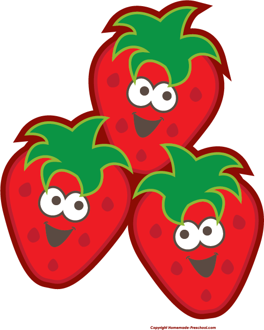 Strawberry Fruit Smiley Clip Art - Red Fruits Clip Art - Png Download (517x645), Png Download