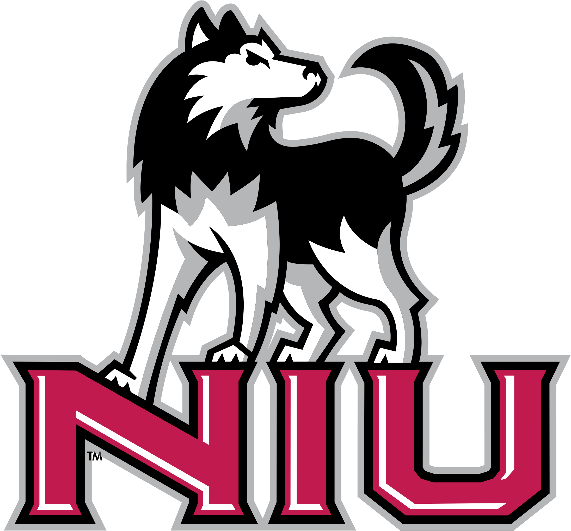 Husky Clipart Niu - Niu Huskies Logo - Png Download (2400x2400), Png Download
