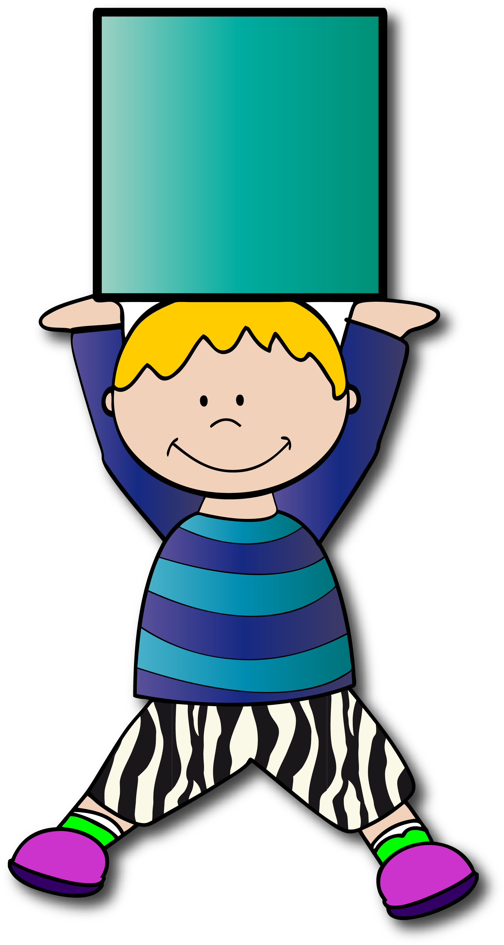 Geometry Clipart Cute - Clipart Kids Geometry - Png Download (1700x3175), Png Download