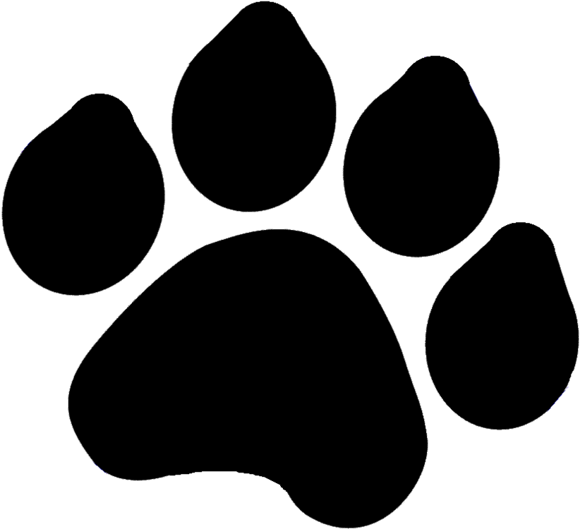 Cliparts For Free Download Husky Clipart Paw Print - Transparent Tiger Paw Print - Png Download (1095x1088), Png Download