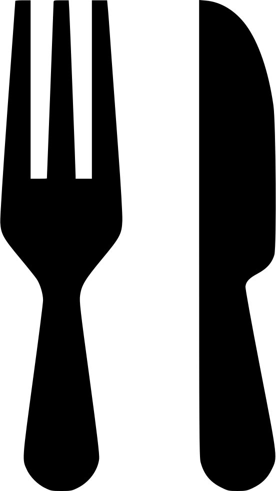 Fork And Knife - Fork And Knife Icon Png Clipart (552x980), Png Download