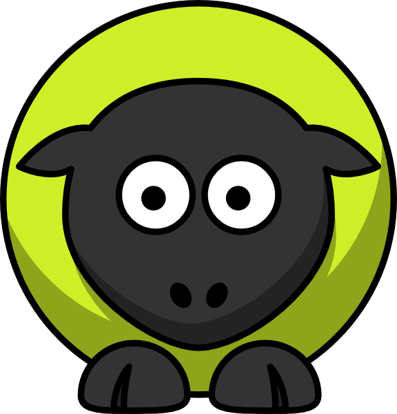 Cartoon Sheep Clipart (576x600), Png Download