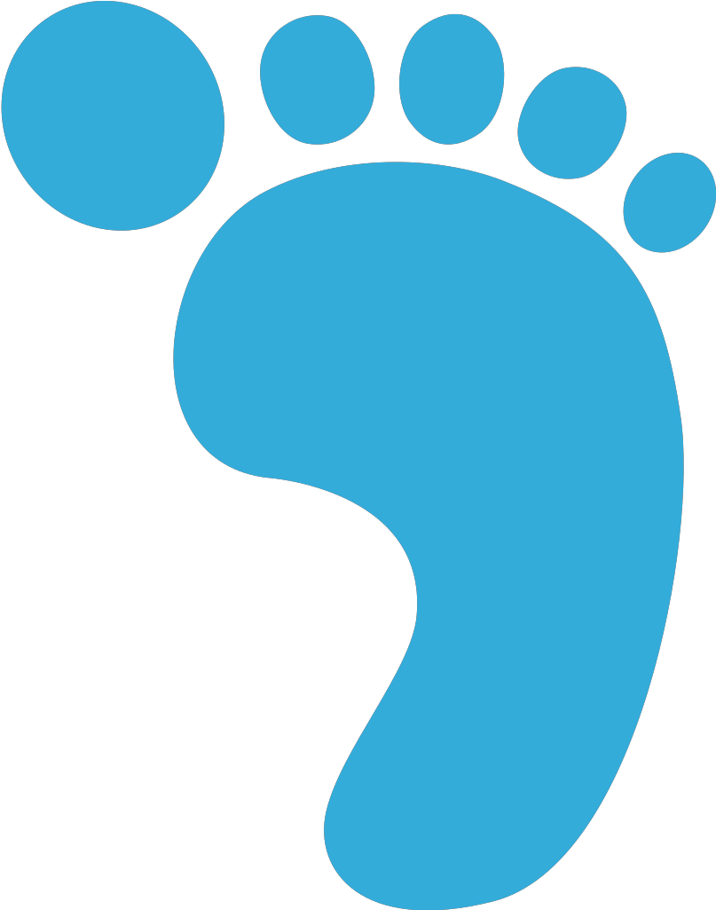Blue Foot Leo 2 Svg Clip Arts - Left And Right Footprints - Png Download (1024x1024), Png Download