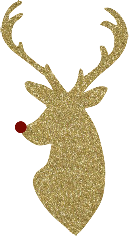 Reindeer Silhouette Rudolph Red Deer - Silhouette Christmas Stag Clipart (600x800), Png Download
