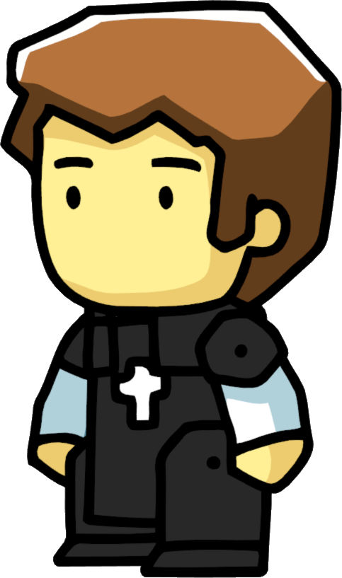 Pastor Clipart Preist - Scribblenauts Man Png Transparent Png (483x817), Png Download
