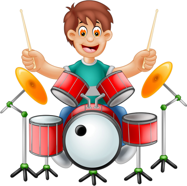 Tocar La Bateria Animado Clipart (600x646), Png Download