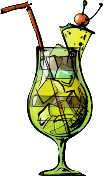 Blue Hawaii Cocktail - Blue Hawaii Clipart (600x600), Png Download