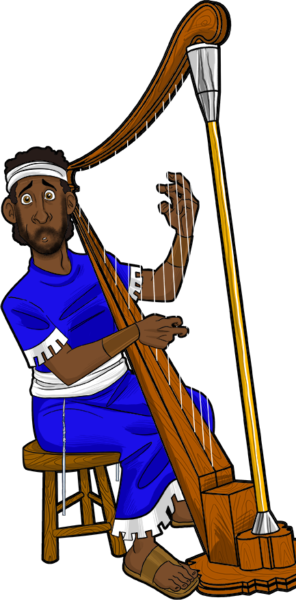 Harp Clipart Bible - King David Clipart Png Transparent Png (433x876), Png Download