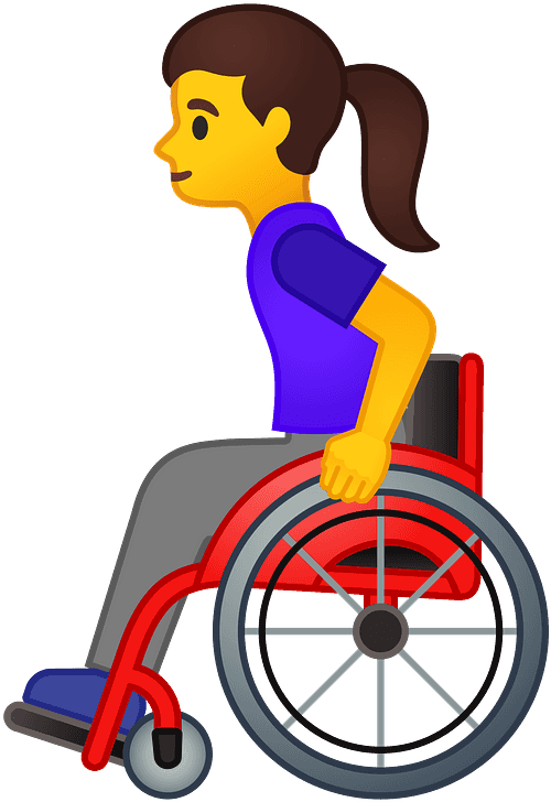 Woman In Manual Wheelchair Emoji Clipart - Manual Wheelchair Transparent - Png Download (800x800), Png Download