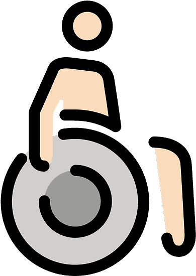 Person In Manual Wheelchair Emoji Clipart - Png Download (800x800), Png Download