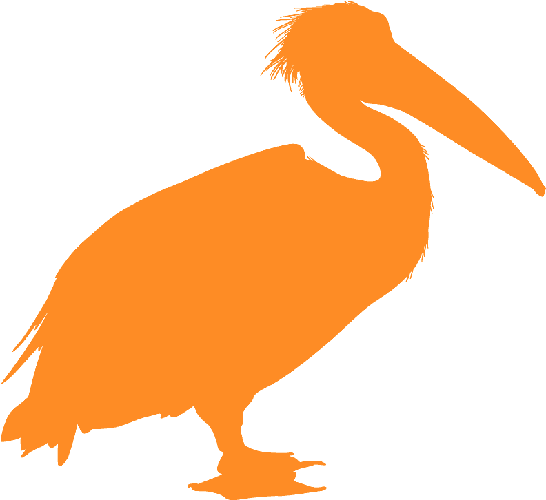 Silhouette Of A Pelican Clipart (800x728), Png Download