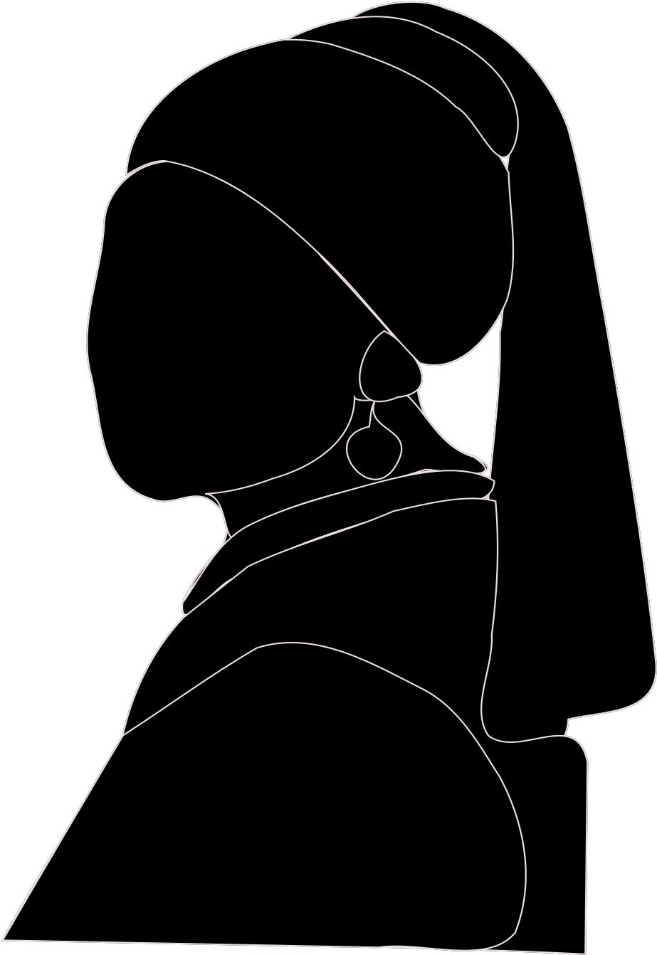 Woman With Pearl Clip Art - Illustration - Png Download (566x800), Png Download