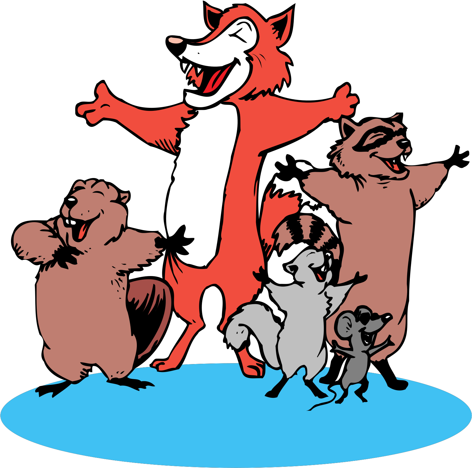 Animals Singing Clipart - Png Download (1280x1266), Png Download