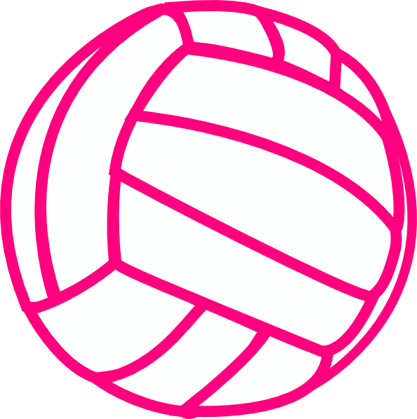 Pink Volleyball Clipart - Png Download (594x598), Png Download