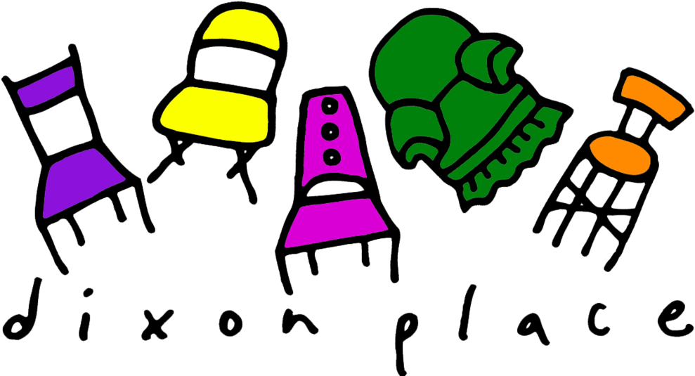 Jumbled Chairs Color - Dixon Place Logo Clipart (1000x544), Png Download