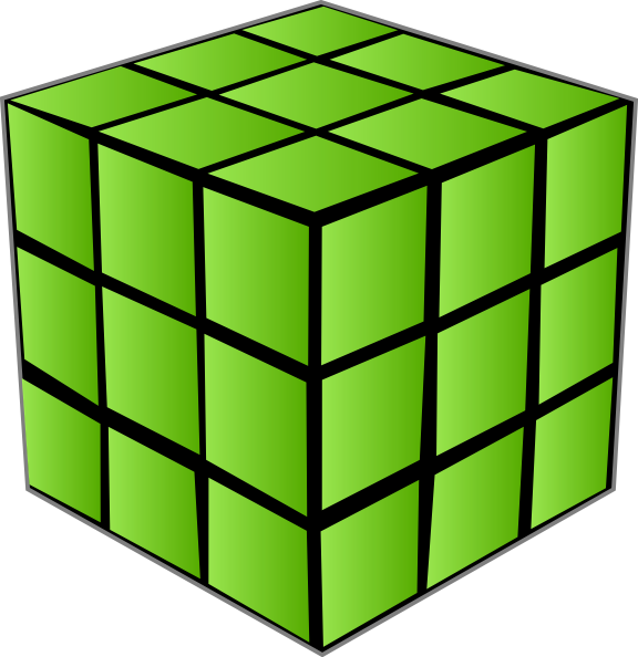Cube Clipart Green - Cube Clipart - Png Download (576x594), Png Download