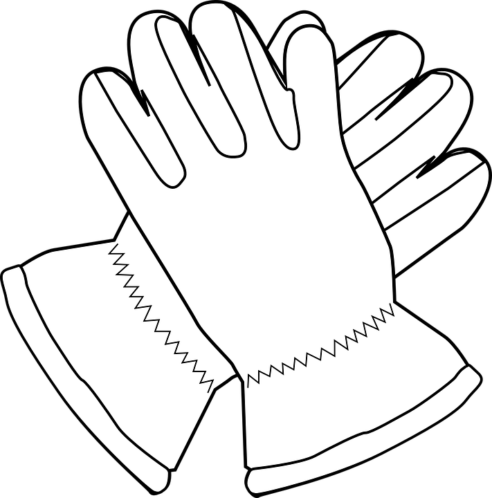 Transparent Mitten Clipart - Gloves Outline Svg - Png Download (711x720), Png Download