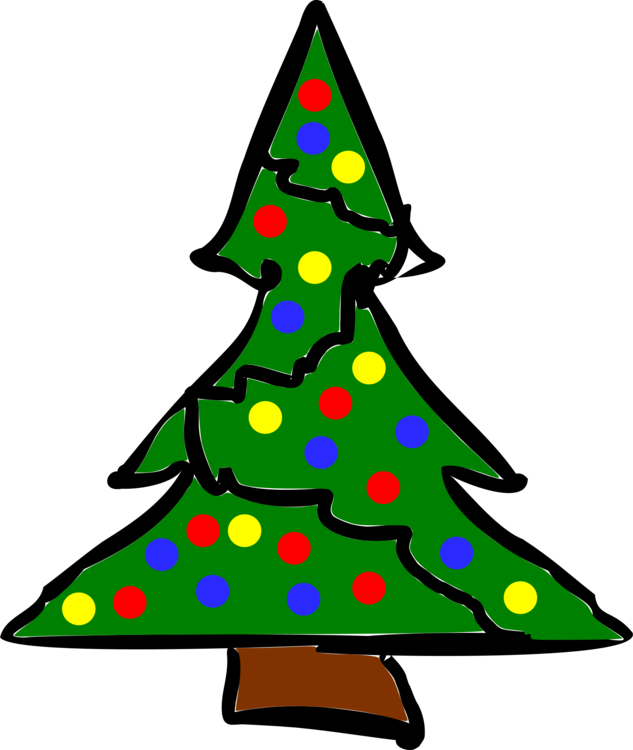 Xmas Tree Christmas Peace Symbol Sign - Ugly Christmas Tree Clipart - Png Download (555x658), Png Download